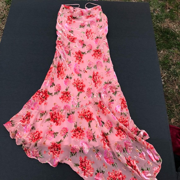 Betsey Johnson Dresses & Skirts - Betsey Johnson Pink Velvet Floral Dress
